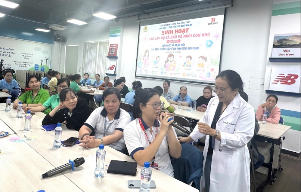 CLB Bà bầu và nuôi con nhỏ: Điểm tựa cho nữ công nhân lao động Đồng Tháp