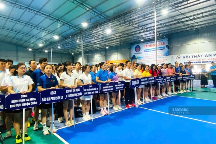 Ngày hội thể thao công nhân, viên chức, lao động Sơn La thu hút đông đảo các công đoàn cơ sở tham gia. Ảnh: Trường Sơn