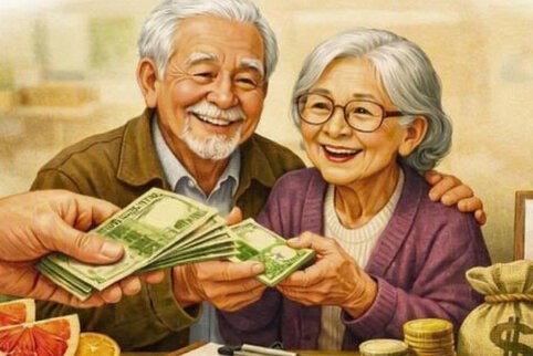 Điều chỉnh tuổi hưởng trợ cấp hưu trí xã hội và nâng mức hỗ trợ người cao tuổi. Đồ họa: AI