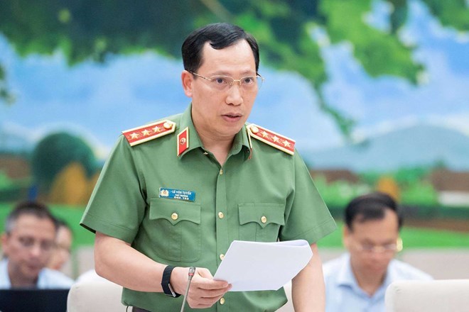 Thượng tướng Lê Văn Tuyến, Ủy viên Trung ương Đảng, Thứ trưởng Bộ Công an. Ảnh: Quochoi.vn