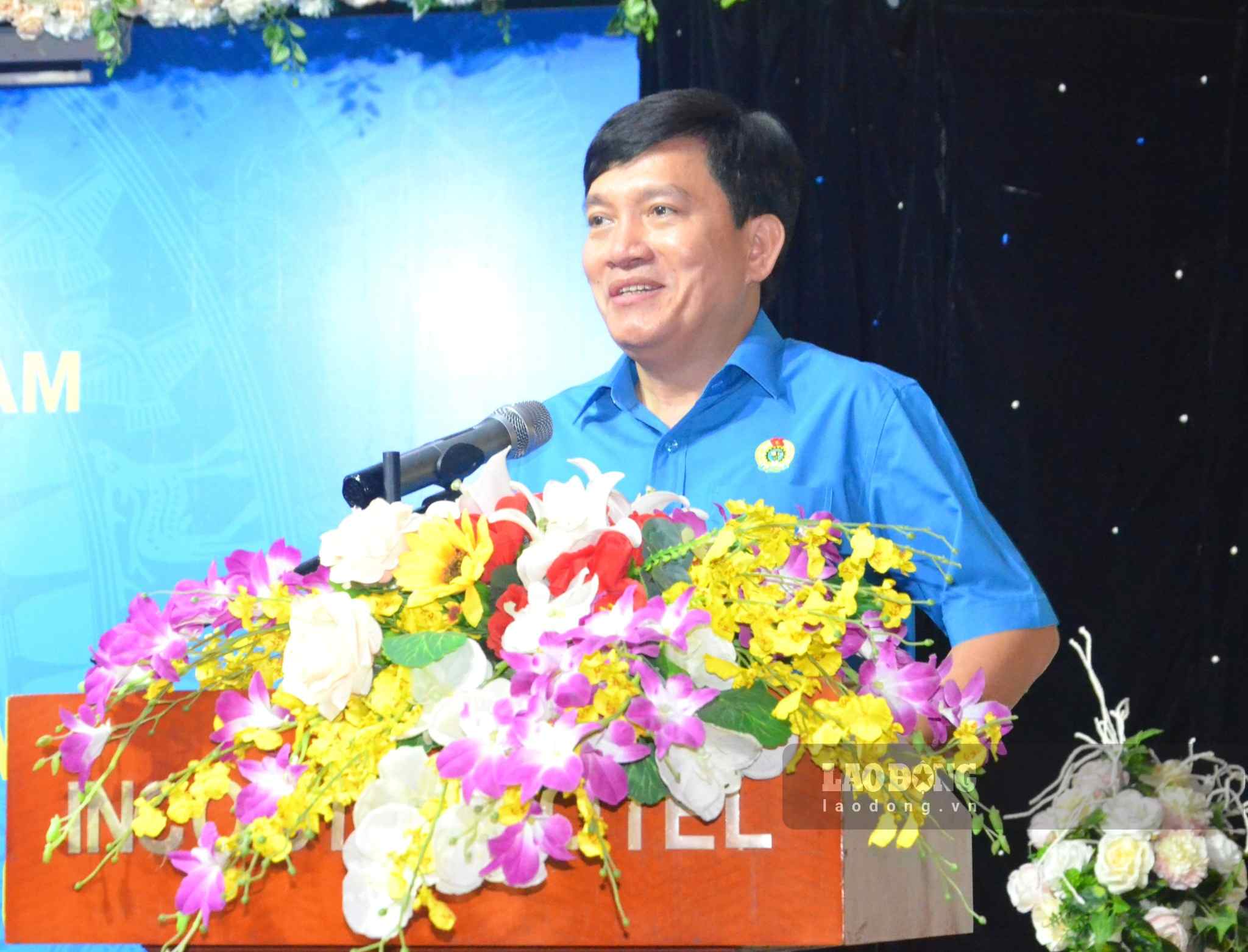 Phó Chủ tịch Tổng LĐLĐ Việt Nam Nguyễn Xuân Hùng phát biểu tại hội thảo lấy ý kiến góp ý vào dự thảo hướng dẫn đánh giá, xếp loại chất lượng hoạt động công đoàn các cấp. Ảnh: Nguyễn Trường