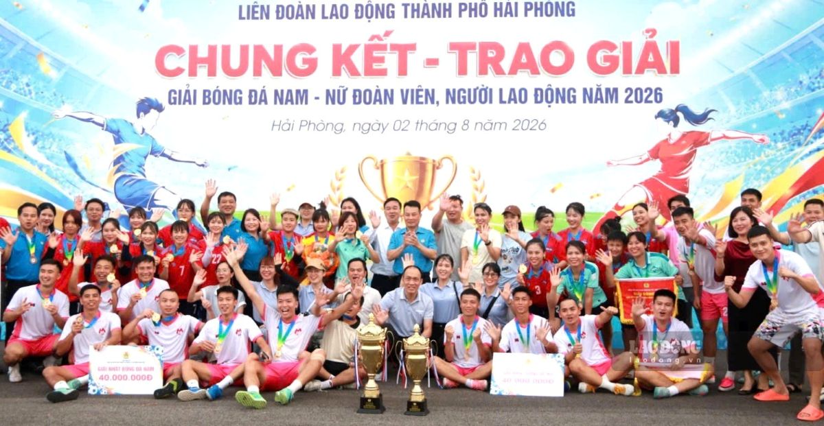 2 đội bóng phía Tây giành giải Nhất Giải bóng đá công nhân lao động Hải Phòng