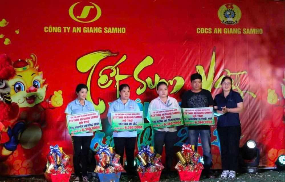 Bên cạnh chuyên môn, chị Thắng còn tích cực hưởng ứng các phong trào thi đua, hoạt động Công đoàn. Ảnh: CĐCS Công ty