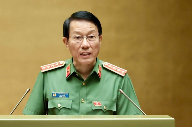 Đại tướng Lương Tam Quang - Ủy viên Bộ Chính trị, Bộ trưởng Bộ Công an. Ảnh: Quochoi.vn