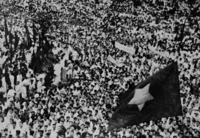 Hình ảnh lịch sử của Cách mạng Tháng Tám năm 1945. Ảnh tư liệu TTXVN