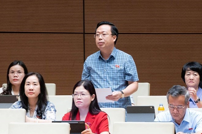 Đại biểu Nguyễn Đại Thắng cho rằng, cùng với việc xác định rõ các trường hợp thu hồi đất, cần đặc biệt quan tâm đến sinh kế của người dân. Ảnh: Quochoi.vn
