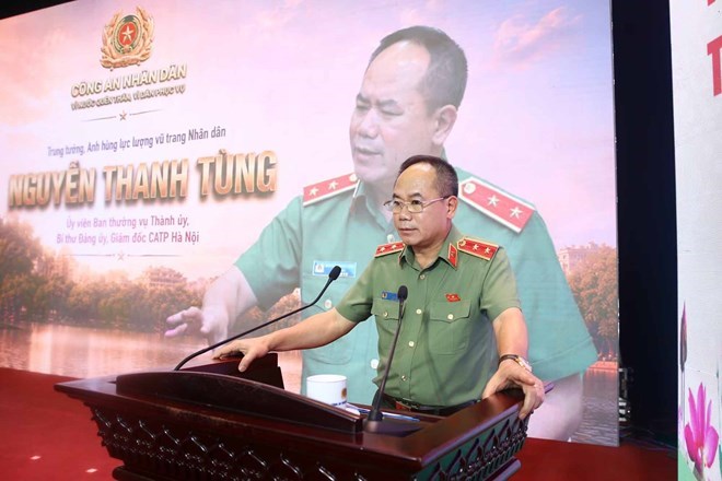 Trung tướng Nguyễn Thanh Tùng - Giám đốc Công an thành phố Hà Nội - là 1 trong 10 cá nhân dự kiến được đề nghị tặng danh hiệu Công dân Thủ đô ưu tú năm 2026. Ảnh: Công an TP Hà Nội