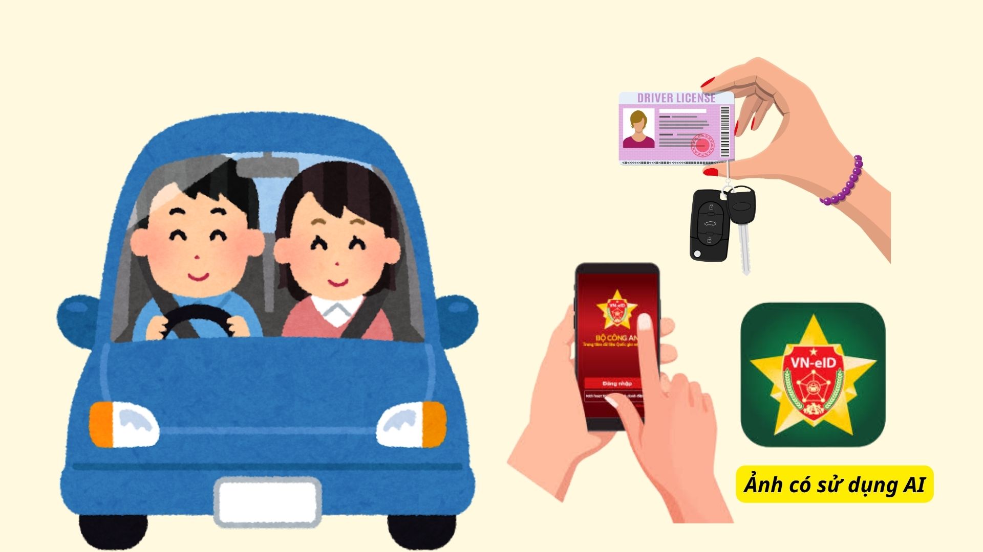 Có VNeID mức 2, người dân được miễn lệ phí cấp giấy phép lái xe