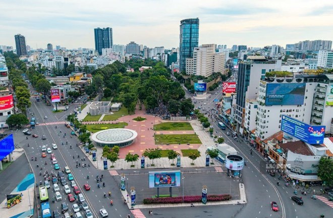 Nhiều xã, phường ở TPHCM chưa đạt chuẩn diện tích đề xuất không sắp xếp, sáp nhập. Trong ảnh, một góc TPHCM. Ảnh: Thái Bảo
