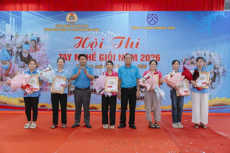 Hội thi Công nhân giỏi nâng cao tay nghề cho người lao động