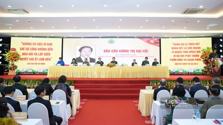 Đại hội đại biểu toàn quốc Hội Cựu thanh niên xung phong Việt Nam lần thứ V, nhiệm kỳ 2026-2031 khai mạc phiên trọng thể. Ảnh: Sóng Hữu