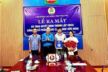 Ra mắt Công đoàn cơ sở tại doanh nghiệp ở Phú Thọ