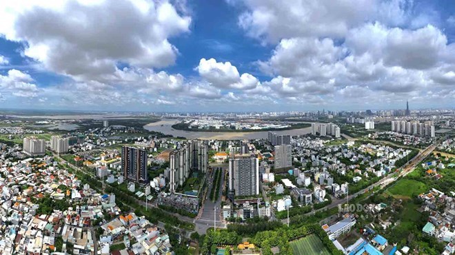 Một góc đô thị TPHCM nhìn từ trên cao. Ảnh: Sóng Hữu
