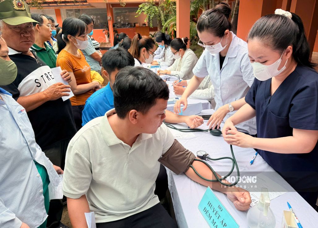 Khám sàng lọc. Ảnh: Thanh Mai 
