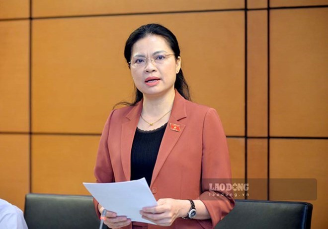 Bà Hà Thị Nga - Ủy viên Trung ương Đảng, Phó Chủ tịch, Tổng Thư ký Ủy ban Trung ương MTTQ Việt Nam tham gia Hội đồng tuyển chọn, giám sát Thẩm phán quốc gia. Ảnh: Phạm Đông.