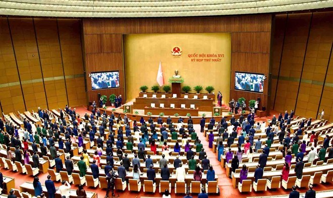 Quang cảnh Kỳ họp thứ Nhất của Quốc hội khóa XVI. Ảnh: Media.quochoi.vn.