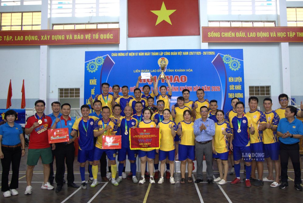 Công đoàn Khánh Hòa bế mạc hội thao đầu tiên sau sắp xếp đơn vị hành chính