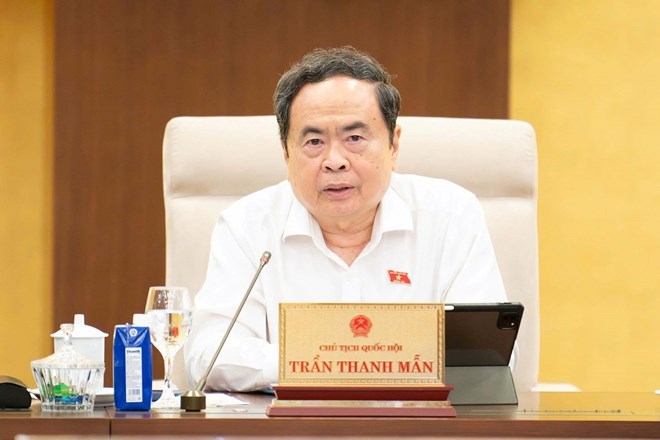 Ủy viên Bộ Chính trị, Chủ tịch Quốc hội Trần Thanh Mẫn đã ký ban hành nhiều Nghị quyết về nhân sự. Ảnh: Quochoi.vn