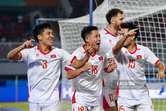 Tuyển Việt Nam dẫn đầu bảng xếp hạng bảng A - ASEAN Cup 2026. Ảnh: Thanh Vũ 