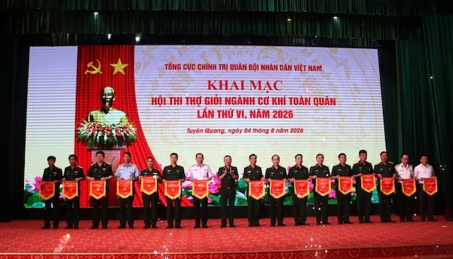 Ban Công đoàn Quốc phòng khai mạc Hội thi Thợ giỏi ngành Cơ khí toàn quân lần thứ VI, năm 2026. Ảnh: Kim Anh