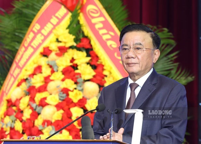 Ủy viên Bộ Chính trị, Thường trực Ban Bí thư Trần Cẩm Tú phát biểu tại phiên họp toàn thể về đối ngoại Đảng và đối ngoại Nhân dân sáng 5.8. Ảnh: Hải Nguyễn