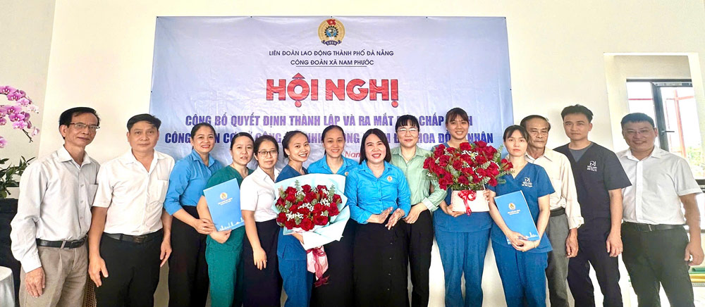 Nam Phuoc Commune Trade Union, Da Nang establishes new grassroots trade union with 69 union members