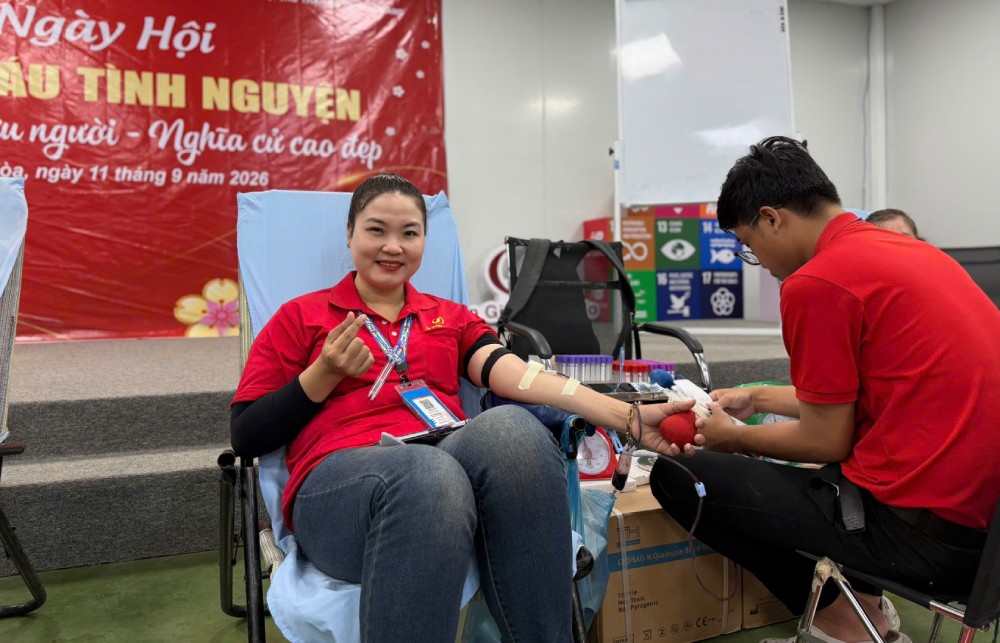 Đoàn viên, người lao động ngày càng tích cực hưởng ứng hoạt động ý nghĩa này. Ảnh: CĐCS Công ty