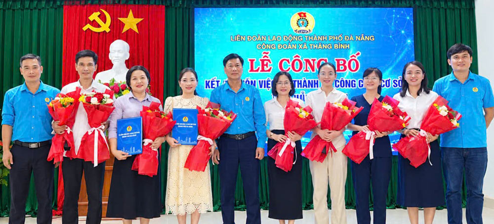 Thang Binh commune trade union, Da Nang establishes 2 new grassroots trade unions