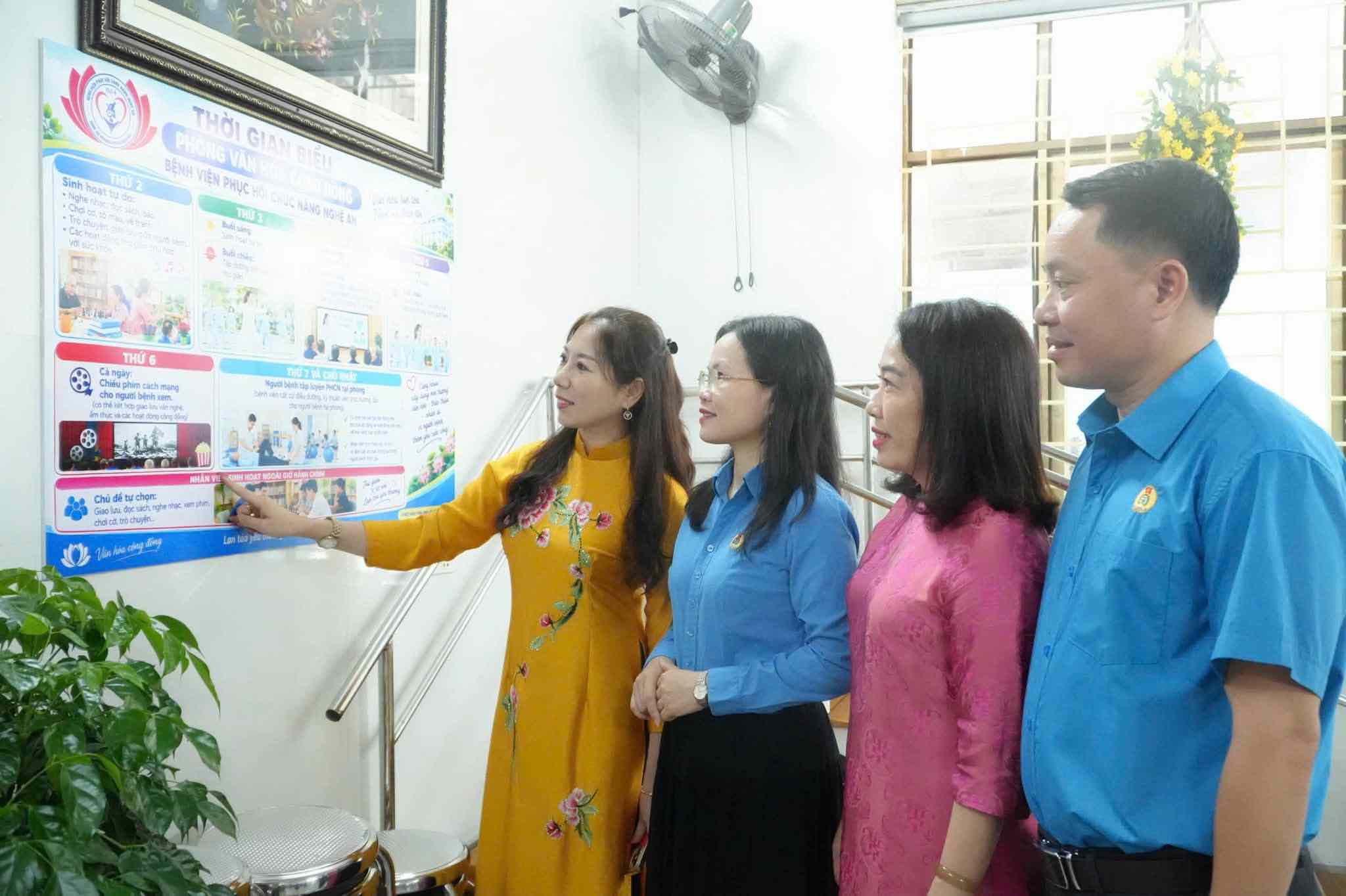 Launching "Worker Culture Corner" at Nghe An Rehabilitation Hospital