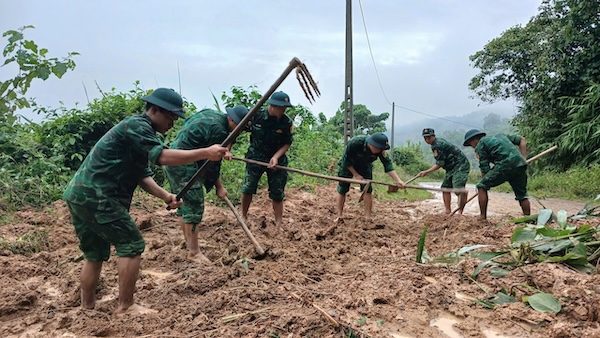 Wherever the floodwater recedes, the forces support people to overcome it