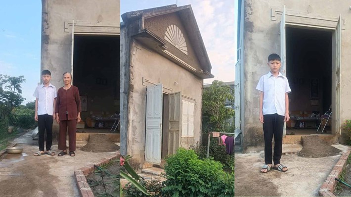 Эм Хоанг Минь Кы (Сон Ла) живет со своими родственниками в скромном доме. Фото: предоставлено семьей