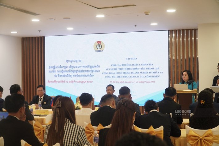 Opening of the training session for Cambodian Trade Union officials on September 15. Photo: Minh Tam