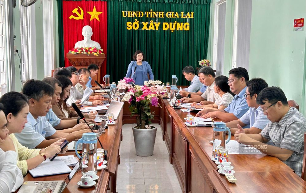 Đoàn giám sát của Ban Pháp chế HĐND tỉnh làm việc tại sở Xây dựng Gia Lai. Ảnh: Thanh Tuấn (chụp tháng 9.2026)