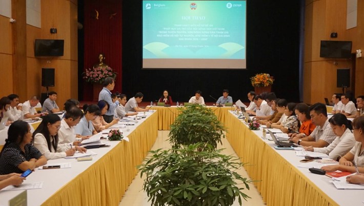 On the morning of September 15, the Central Committee of the Vietnam Farmers' Union organized a workshop to consult opinions on the dossier of the Project to mobilize farmers to participate in social insurance and health insurance for the period 2026 - 2030. Photo: Thu Ha