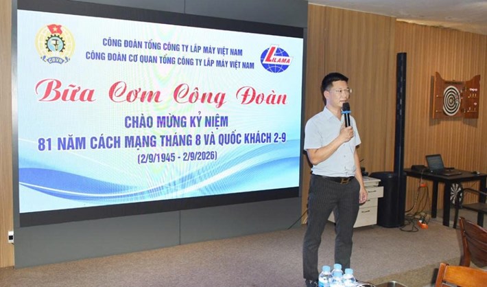 Trade Union of Vietnam Machinery Installation Corporation - JSC (LILAMA) organizes "Trade Union Meal" for union members and workers. Photo: LILAMA Trade Union