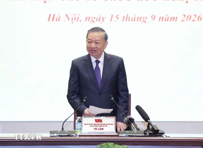 Tổng Bí thư, Chủ tịch nước Tô Lâm nhấn mạnh các yêu cầu đối với cán bộ đối ngoại nhân dân thế hệ mới. Ảnh: TTXVN