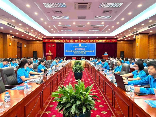 Cao Bằng đang đẩy mạnh phong trào thi đua “Bình dân học vụ số” trong các cấp Công đoàn. Ảnh: LĐLĐ tỉnh Cao Bằng