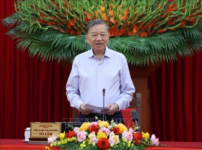 Tổng Bí thư, Chủ tịch nước Tô Lâm phát biểu. Ảnh: Thống Nhất/TTXVN