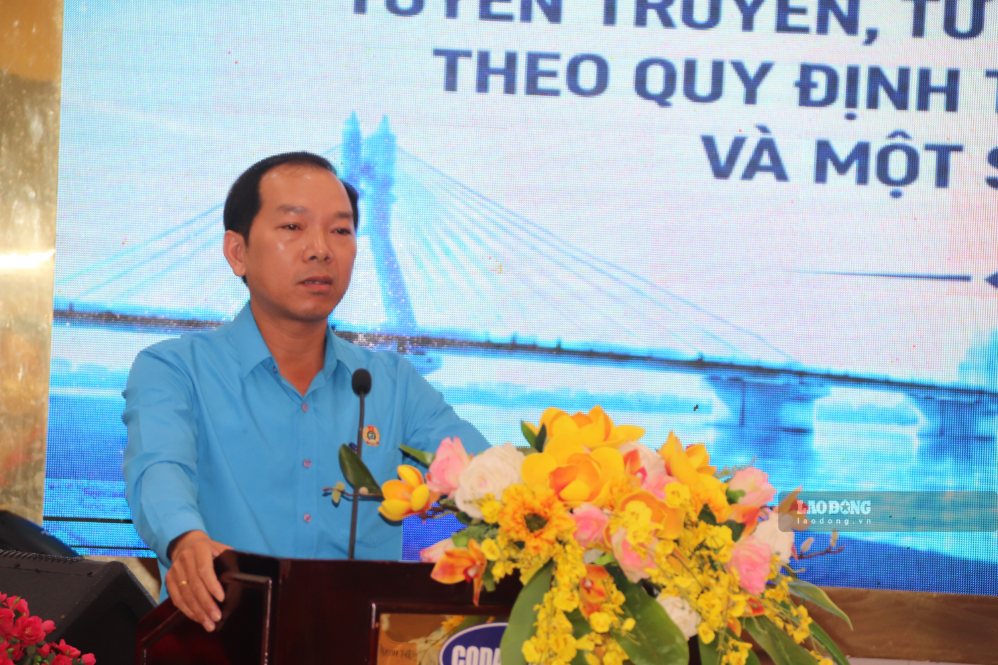 Ông Nguyễn Đình Trung - Chủ tịch Công đoàn phường Hải Châu. Ảnh: Nguyễn Linh chụp ngày 17.9