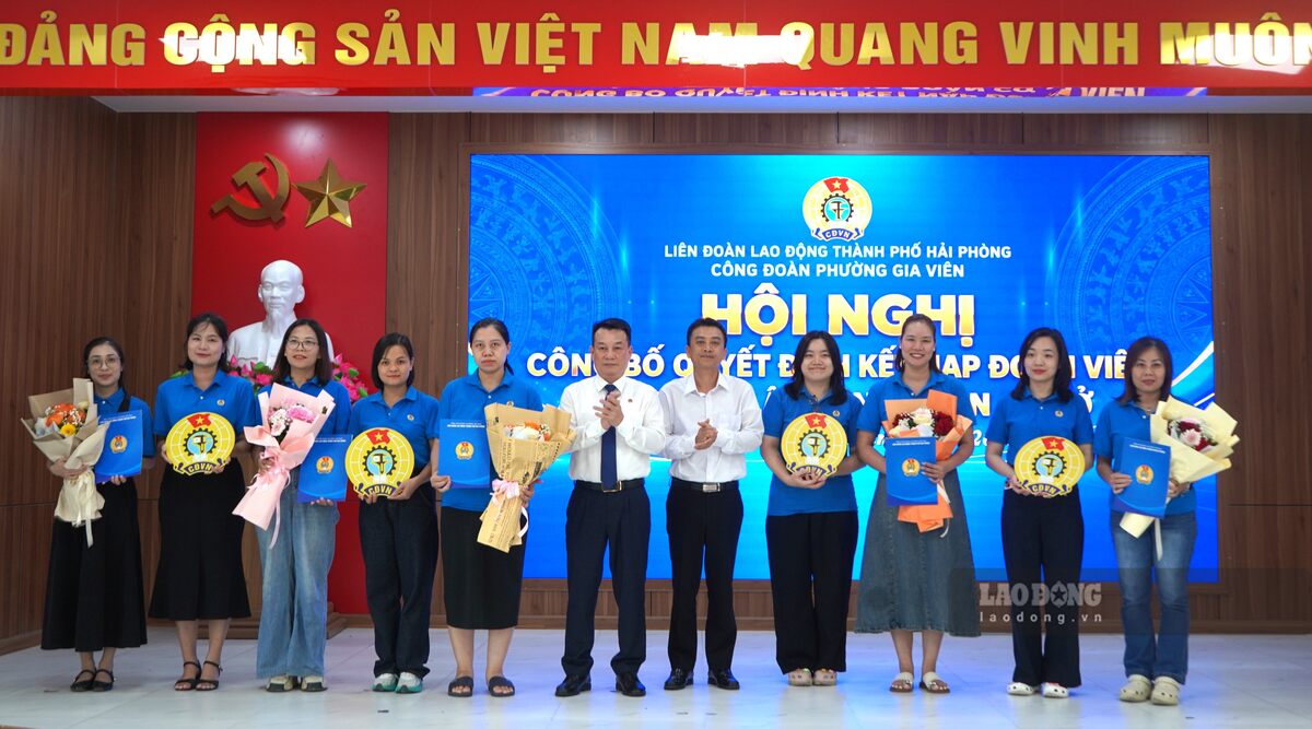 Công đoàn phường Gia Viên, Hải Phòng thành lập thêm 33 công đoàn cơ sở