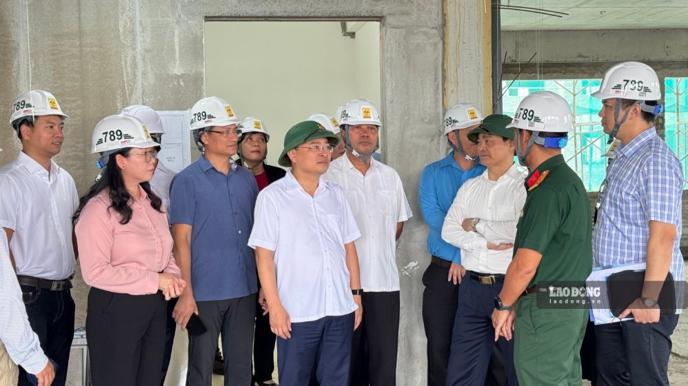 Lãnh đạo Tổng LĐLĐVN kiểm tra tiến độ, chất lượng các dự án nhà ở Công đoàn
