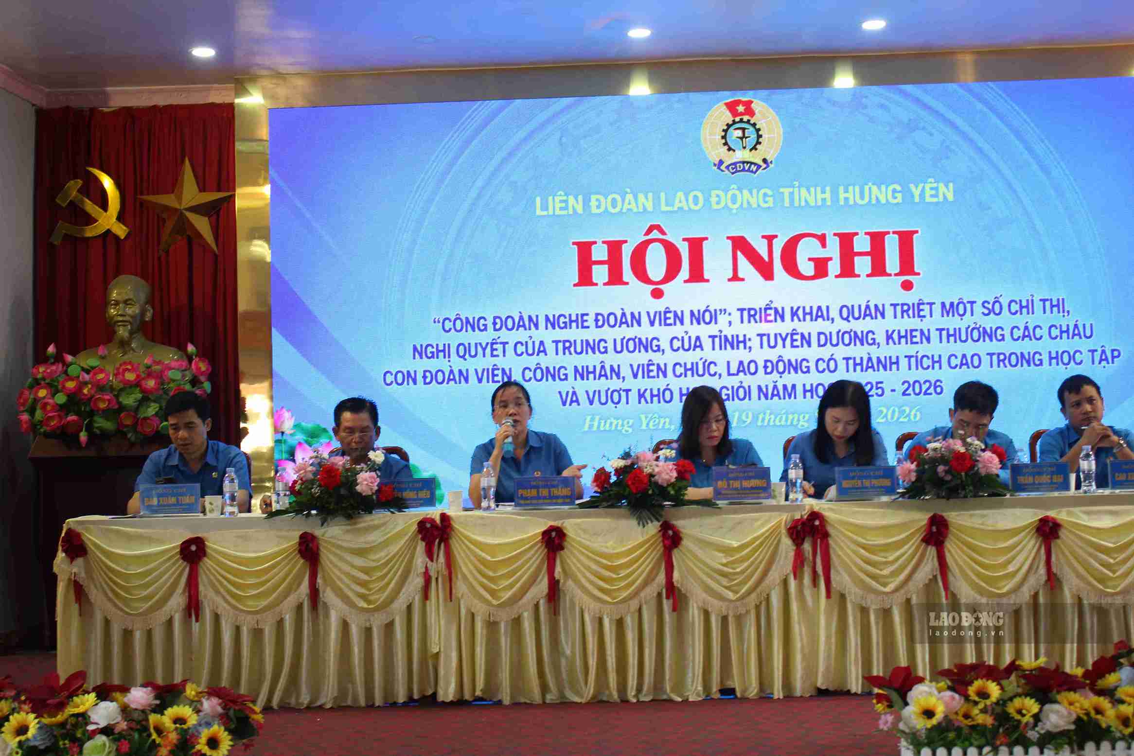 Liên đoàn Lao động tỉnh Hưng Yên tổ chức chương trình “Công đoàn nghe đoàn viên nói” ngày 19.9. Ảnh: Mai Hương