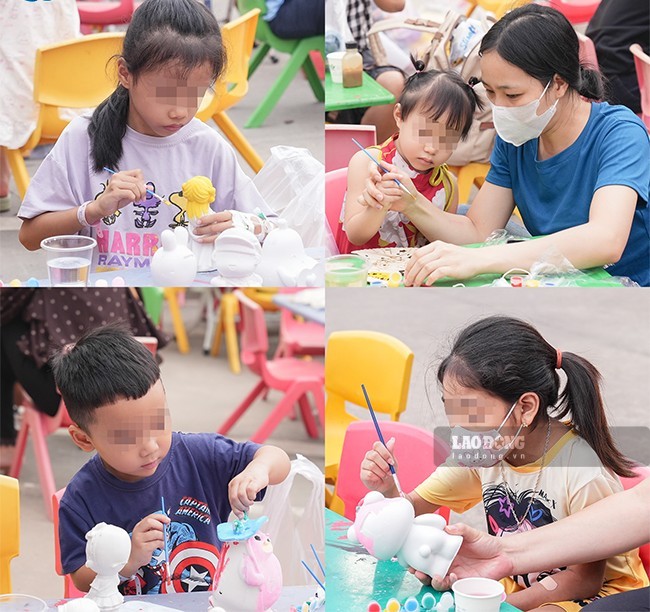 Dù đang điều trị các em vẫn được đón Trung thu. Ảnh: Hà Lê