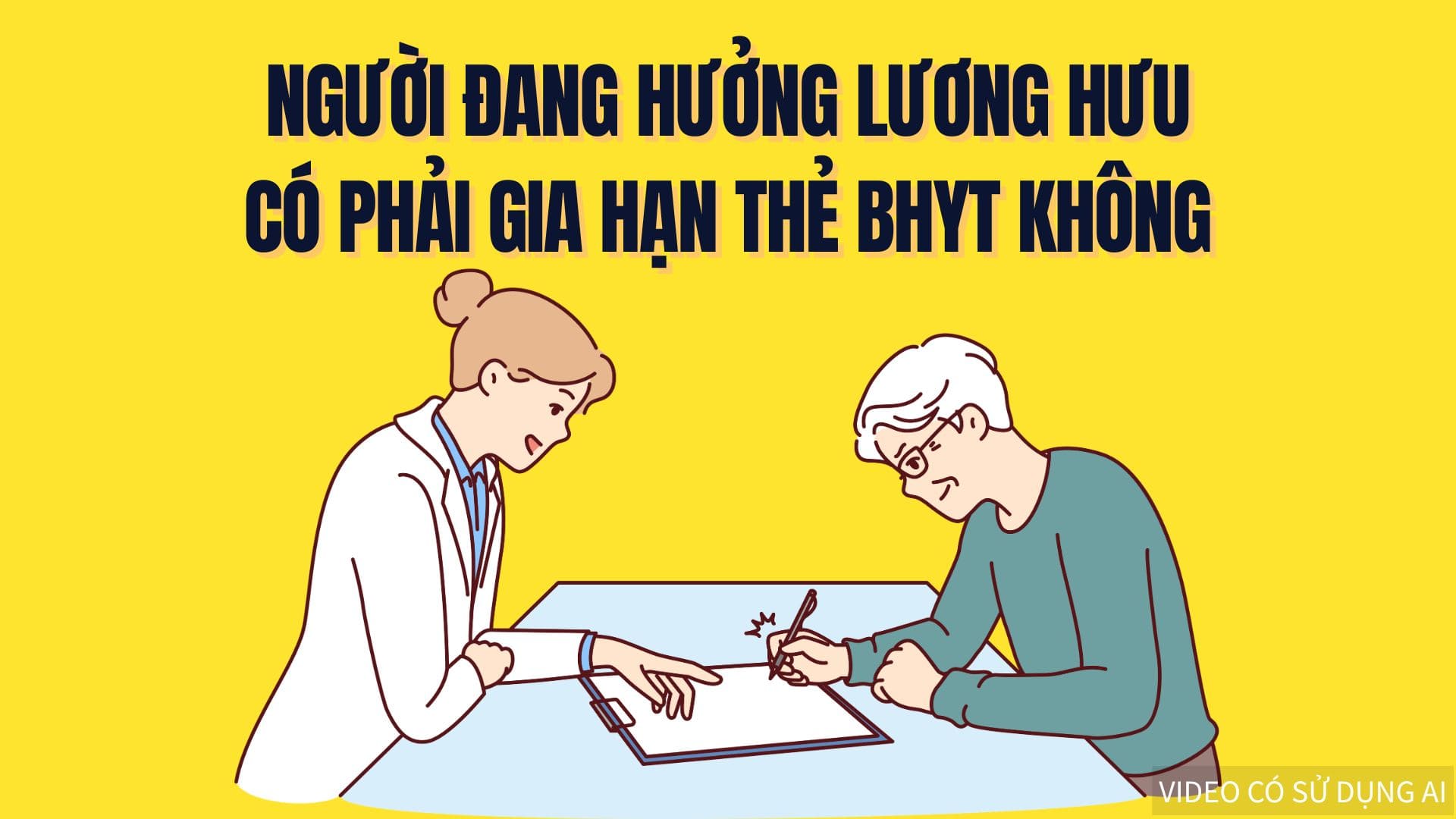 Người già đang hưởng lương hưu không phải gia hạn thẻ BHYT