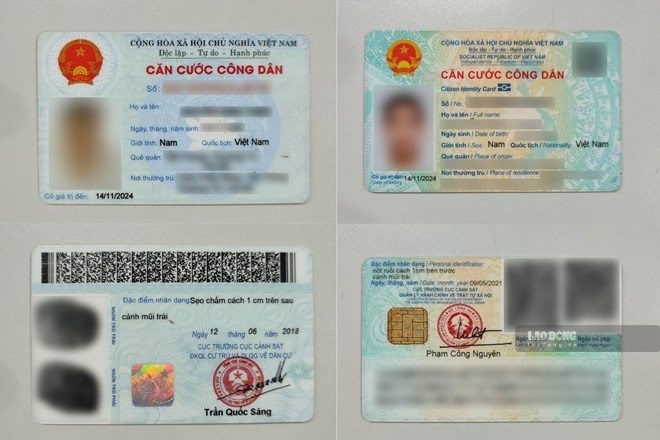 Когда срок действия удостоверения личности истекает, граждане должны обменять удостоверение личности и обновить его в банке, чтобы иметь возможность переводить деньги онлайн. Фото: Хыу Чань.