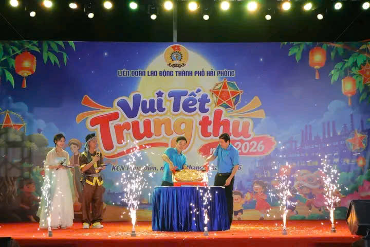 Công đoàn Hải Phòng tổ chức Vui Tết Trung thu tại Khu công nghiệp Phúc Điền