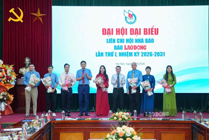 Liên Chi hội Nhà báo Báo Lao Động ra mắt Ban Chấp hành nhiệm kỳ 2026-2031. Ảnh: Hữu Chánh