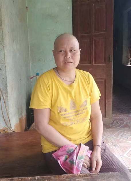 Bà Tâm đang điều trị ung thư buồng trứng. Ảnh: Gia đình cung cấp
