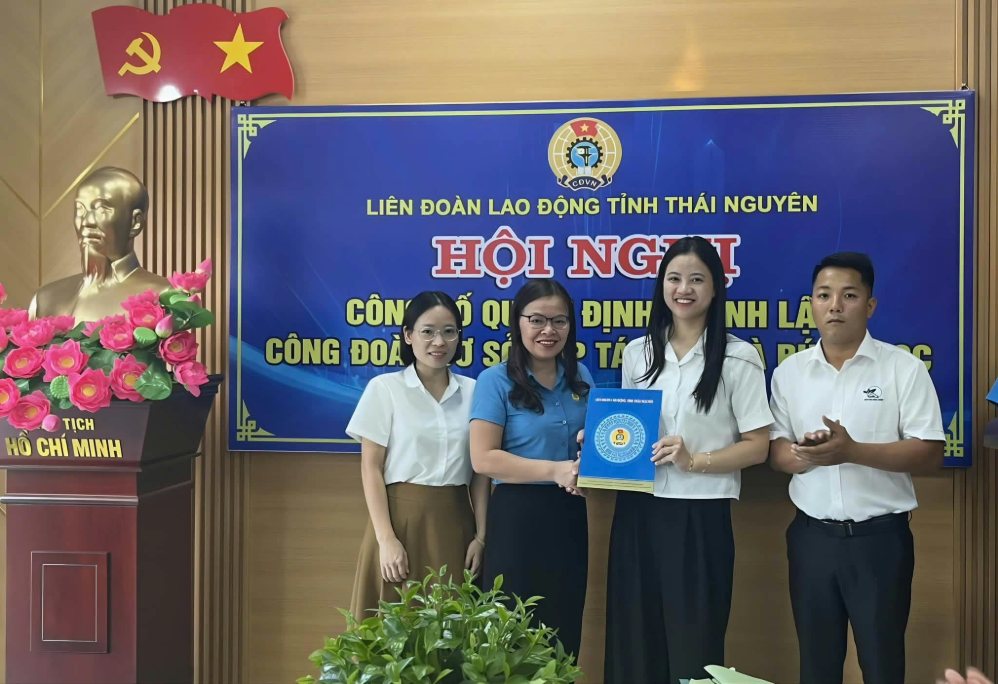 Thành lập thêm 1 công đoàn cơ sở tại Thái Nguyên