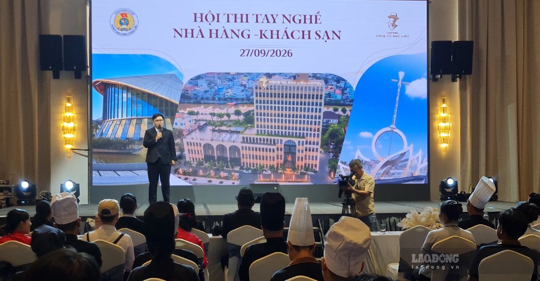 Công đoàn cơ sở Khách sạn Công tử Bạc Liêu, Cà Mau tổ chức hội thi tay nghề cho người lao động (ảnh chụp 27.9.20026). Ảnh: Nhật Hồ.
